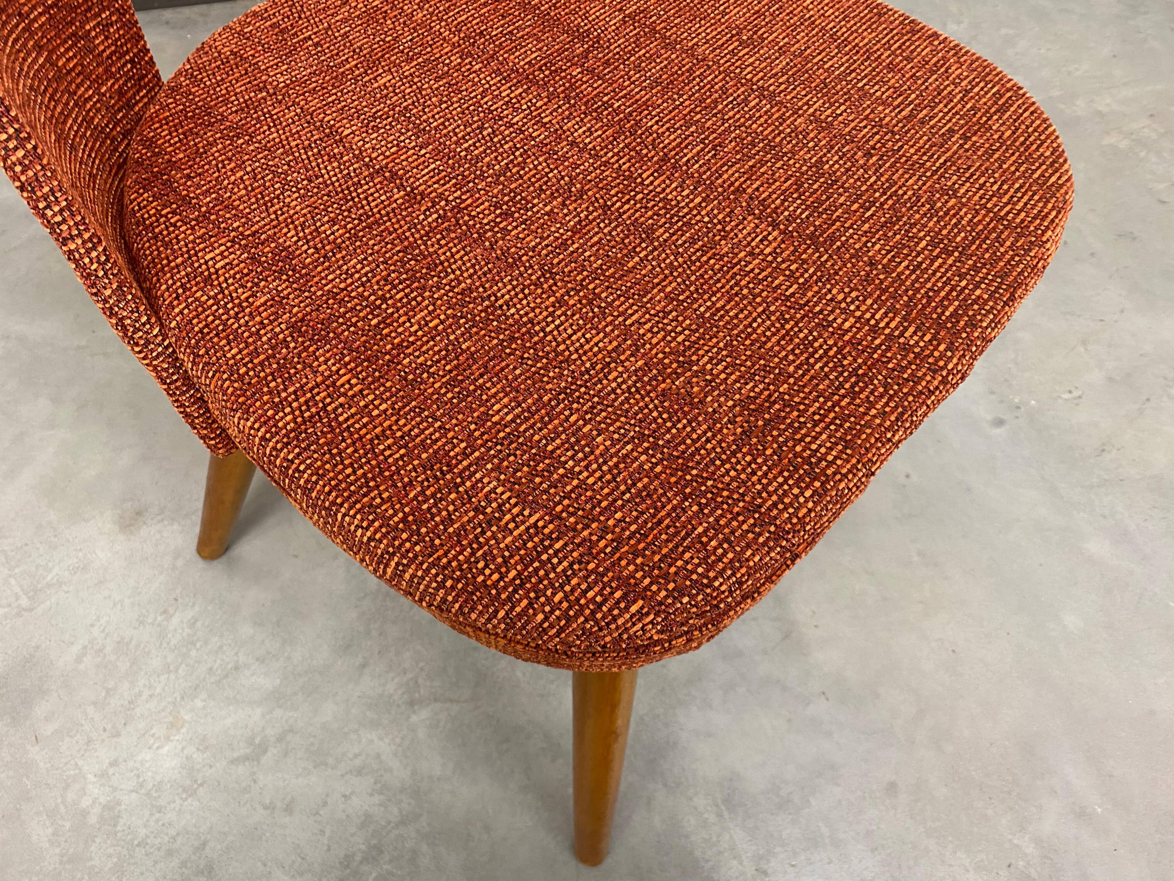 Set of 4 mid-century design dining chairs by Antonín Šuman for Mier Topoľčany.