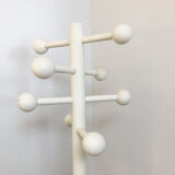Vintage coat rack in white wood, 1970