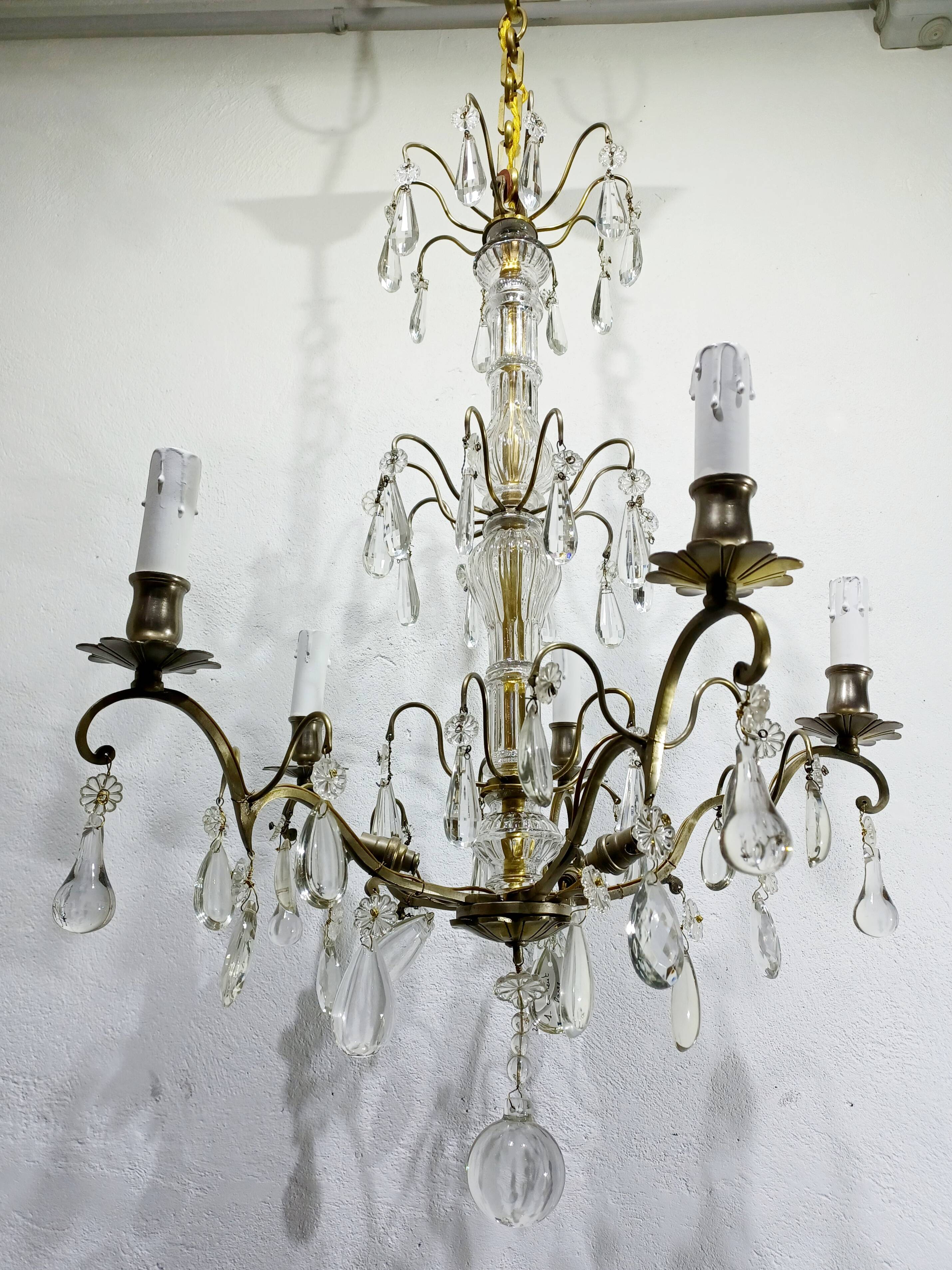 5-light crystal chandelier