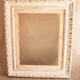 Exclusive carved wooden frame. Stripped vintage frame.