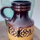 West Germany enamelled ceramic handle vase