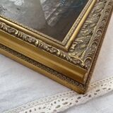 Oil painting, sergei smetanin, still life with marble vase, signed, gilded wood frame, russia