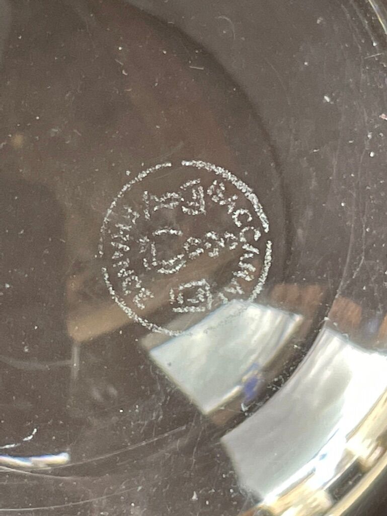 2 Baccarat Perfection whisky glasses stamped