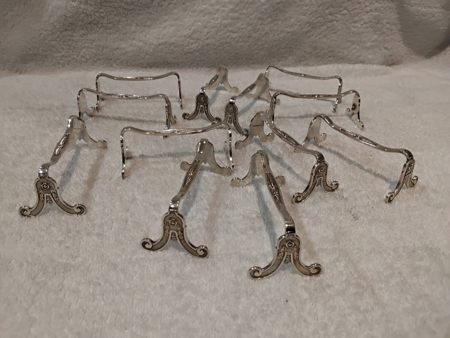 12 silver-plated knife holders Christofle Marie Antoinette LXVI