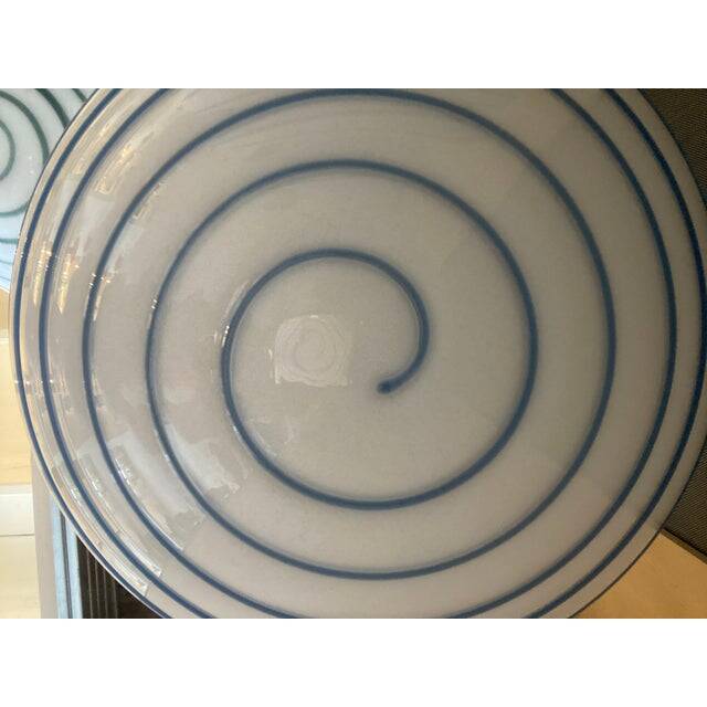 Murano Style Glass Pendant Swirling Blue and White