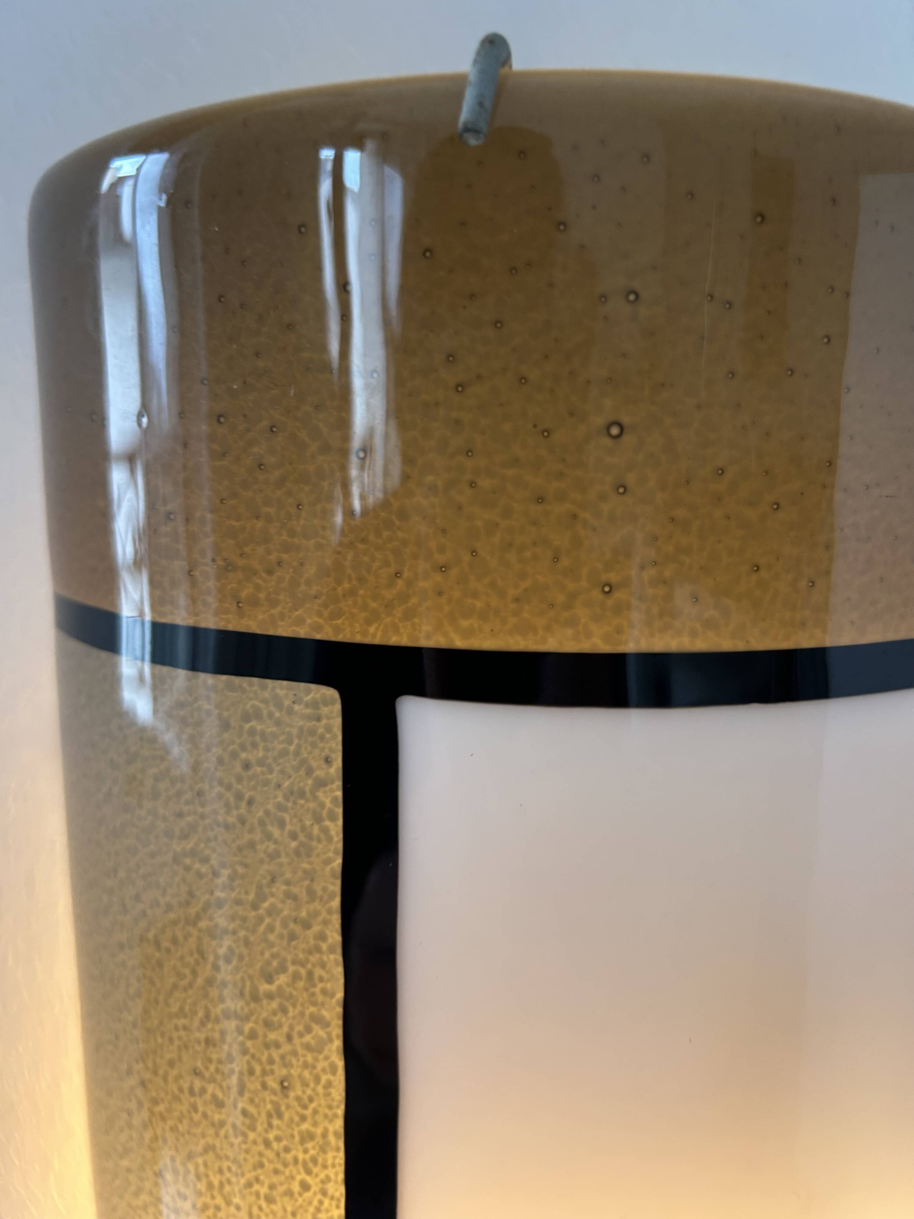 Vintage tempered glass wall lamp, Italy, 1980