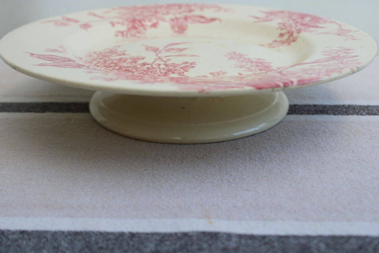 Coupe sur pied en porcelaine GIEN