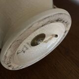 Neo-classical baluster lamp in cracked white earthenware from the 1970s.