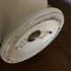 Neo-classical baluster lamp in cracked white earthenware from the 1970s.