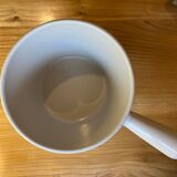 Vintage Le Creuset enameled cast iron fondue pot from the 1970s