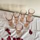 6 pink champagne flute glasses Rosaline Luminarc tableware