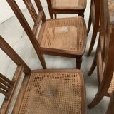 10 chaises Art Déco en noyer massif, XXème siècle