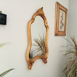 Vintage rocaille mirror in gilded wood