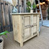 Solid wood and cane sideboard