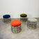4 tabourets T1 par Verner Panton, design années 60