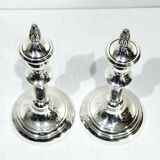 Pair of Silver Candle Holders Egypt