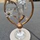 Lampadaire Vintage Banci Firenze en Fer Forgé Doré et Cristal, 1970