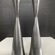 Paire de bougeoirs diabolo IKEA en aluminium