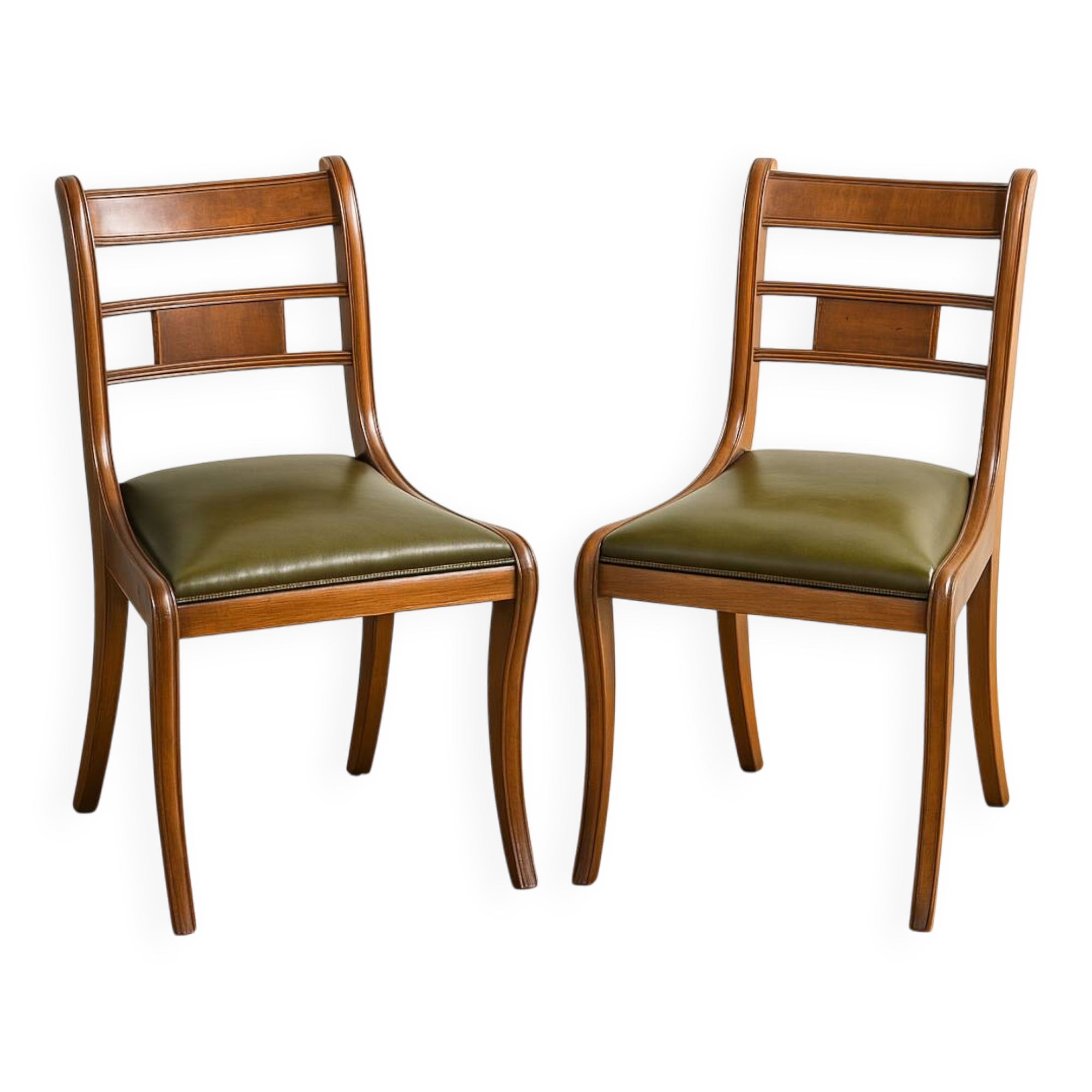 Paire de chaises vintage en bois courbé – design 20e siècle