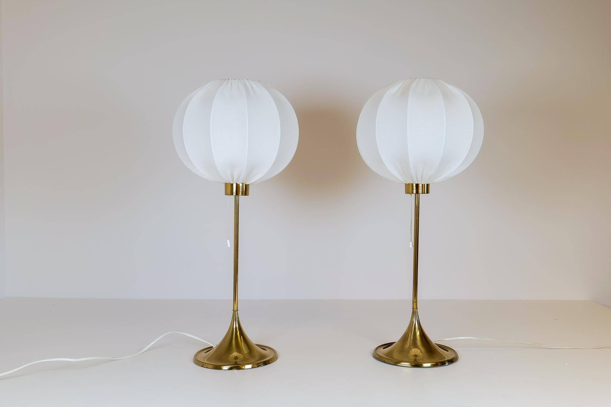 Pair of Bergboms B-024 table lamps mid-century, 1960s, Sweden