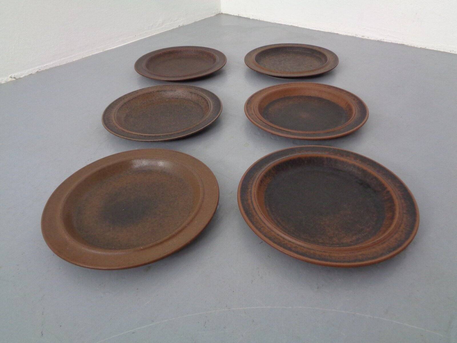 Ruska Plates by Ulla Procope for Arabia, Set of 6, Finland, 1960s, Set of 6