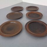 Ruska Plates by Ulla Procope for Arabia, Set of 6, Finland, 1960s, Set of 6
