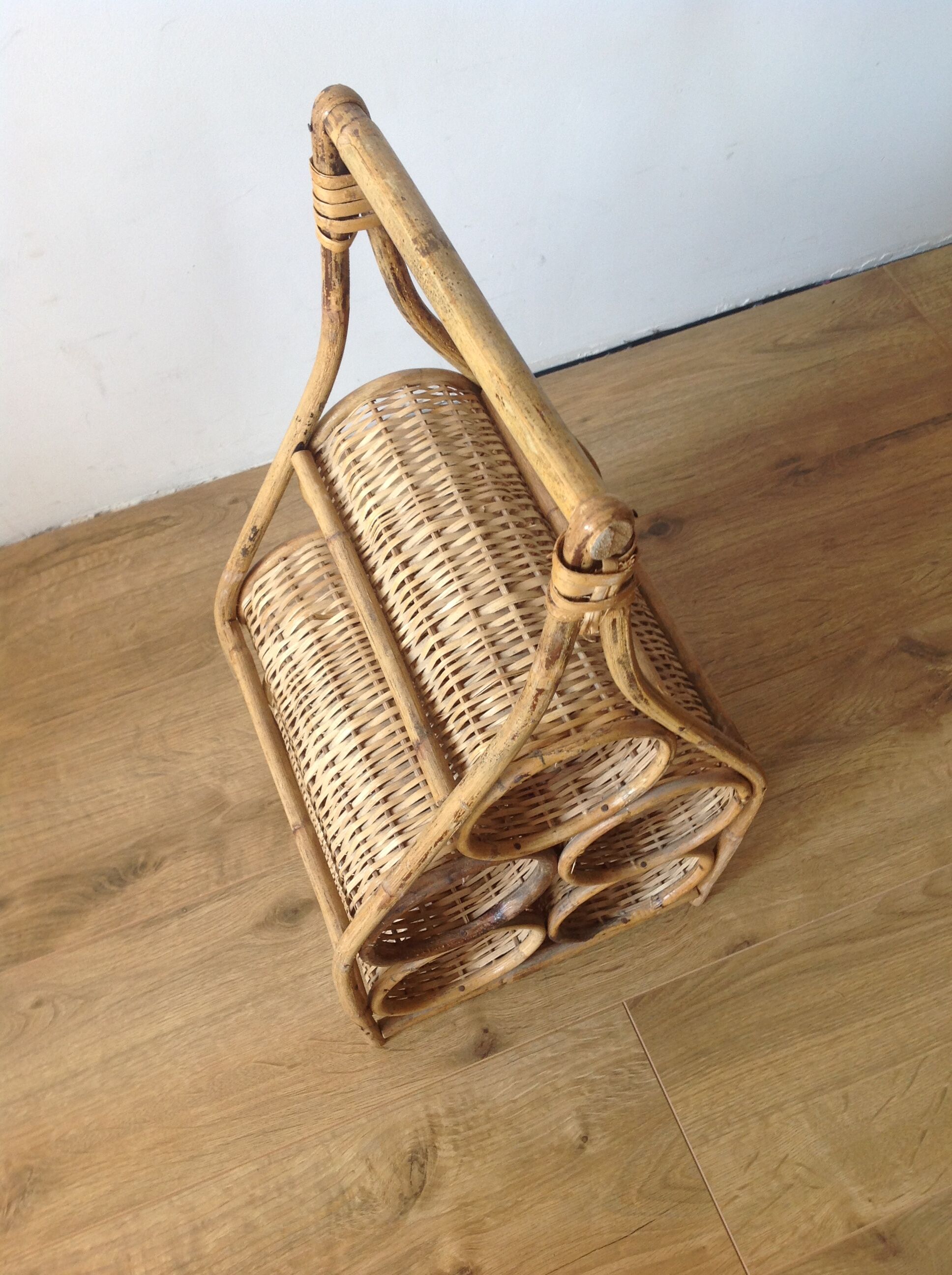 Rattan bottle locker