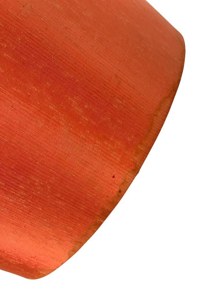 Lampe sur pied vintage orange rouge des années 70