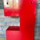 Red metal wardrobe Atran by Ikea