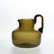 Amber blown glass carafe by Claude Morin, Dieulefit circa 1975