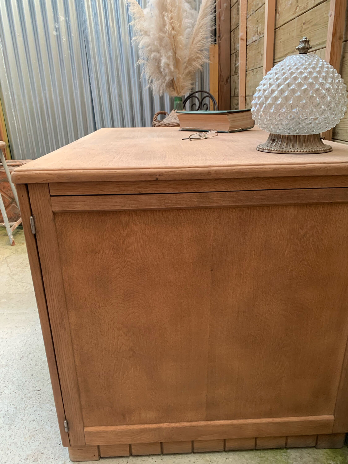 Solid oak Art Deco desk