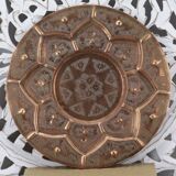 Ancient Moroccan copper tray