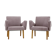 1960s Pair of Design Armchairs, Czechoslovakia