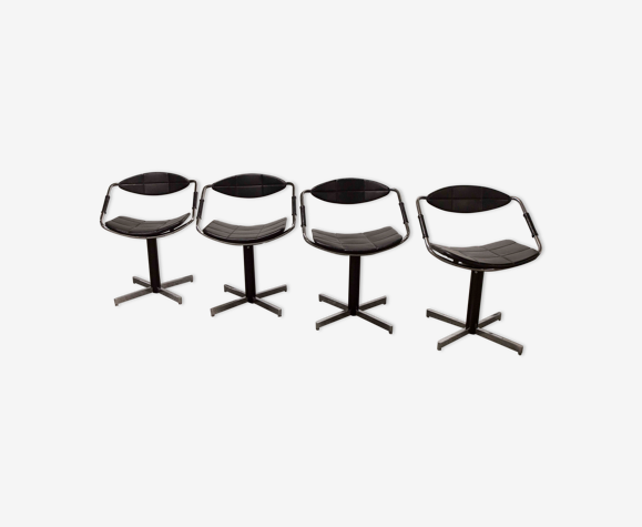 Lot de 4 chaises fauteuils Steiner modèle unesco 1962