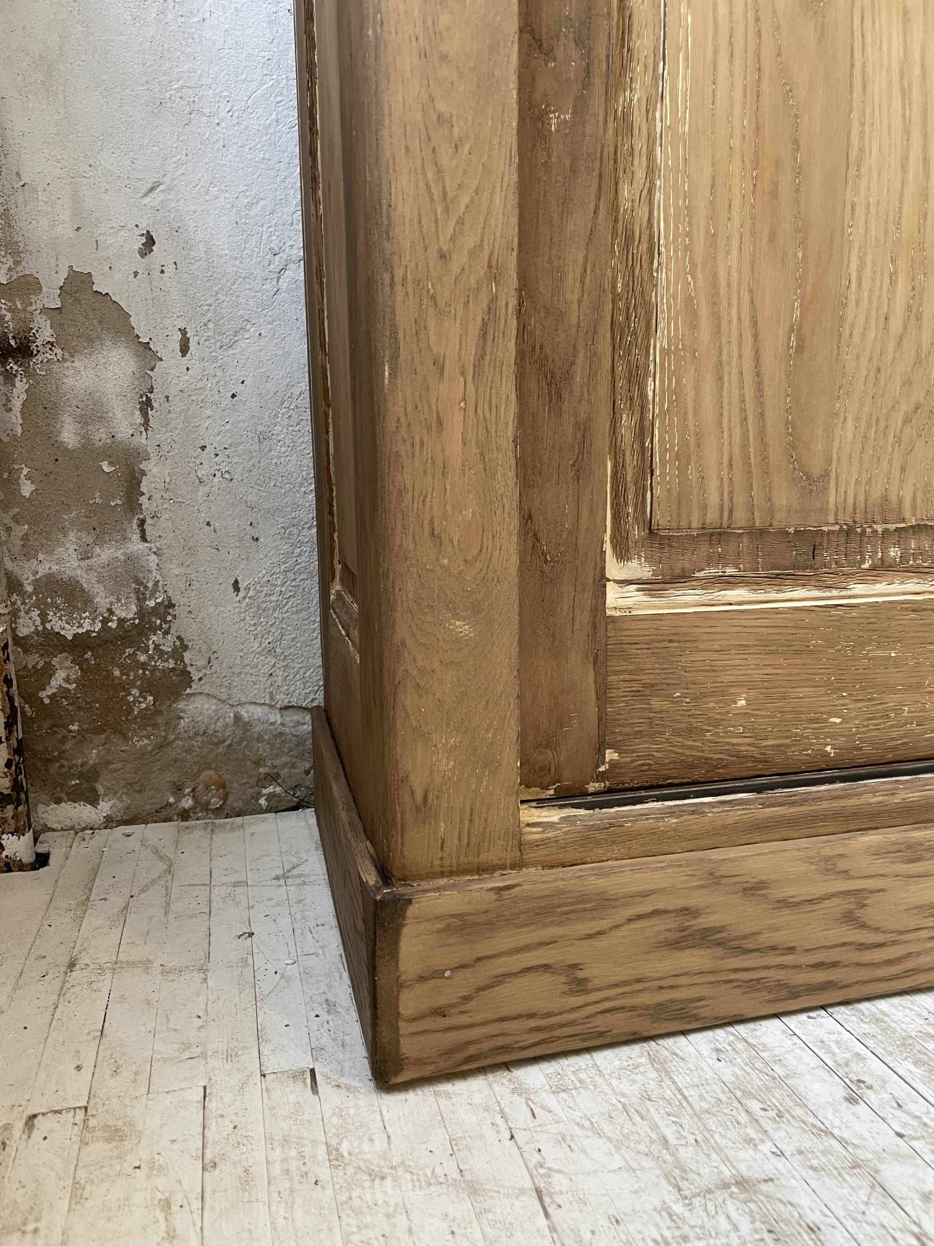 Large row of solid oak loom sliding doors