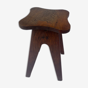 Tabouret en chêne 20ème siècle