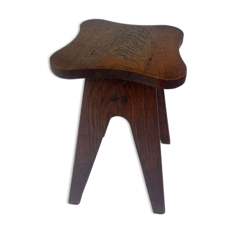 Tabouret en chêne 20ème siècle