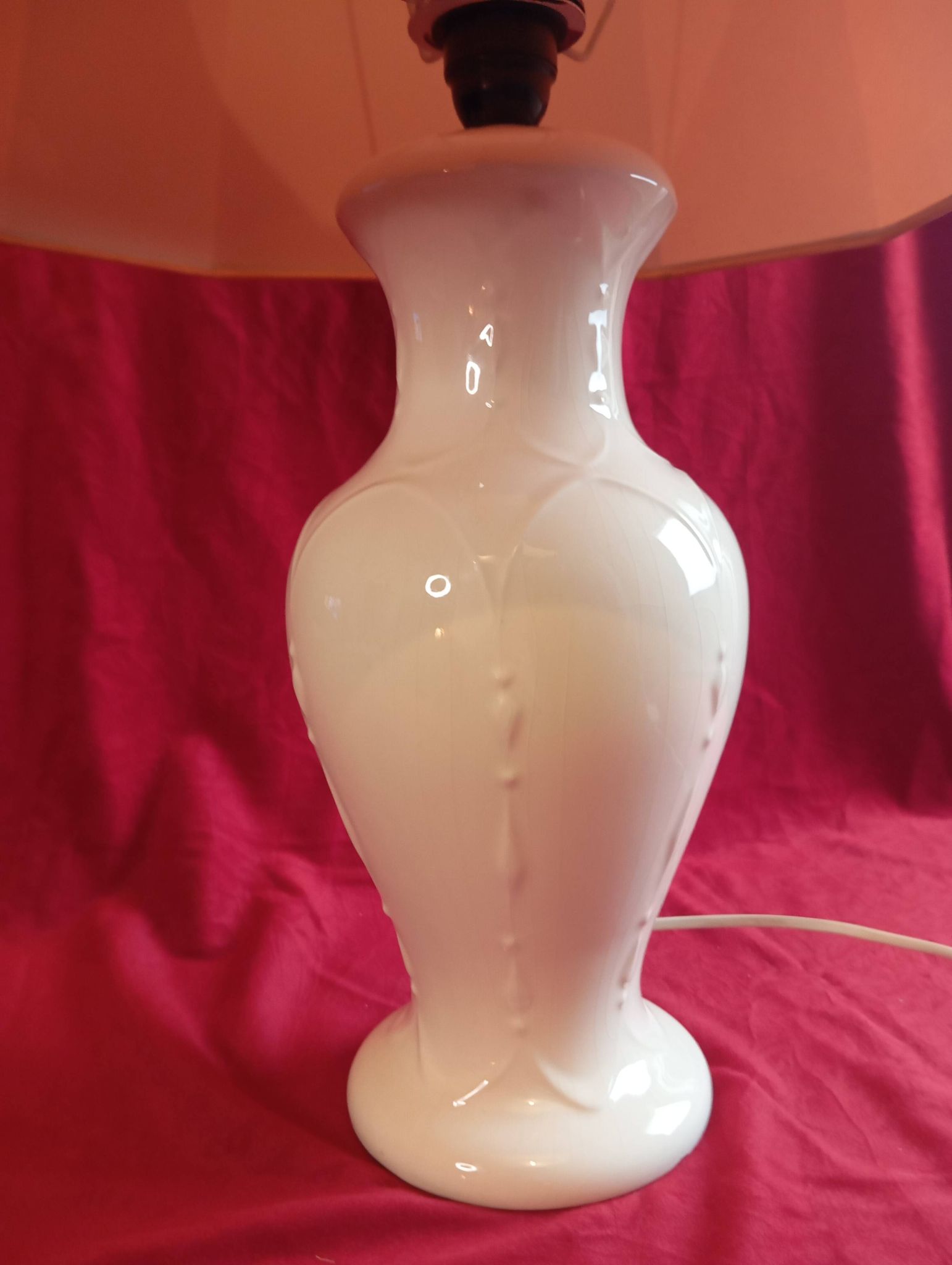 Art deco style ceramic base lamp