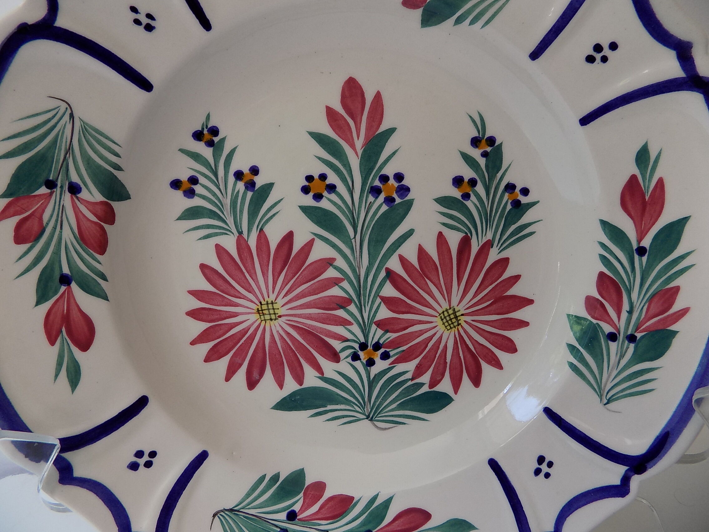 3 signed HB floral hollow plates