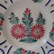 3 assiettes creuses fleuris HB signées