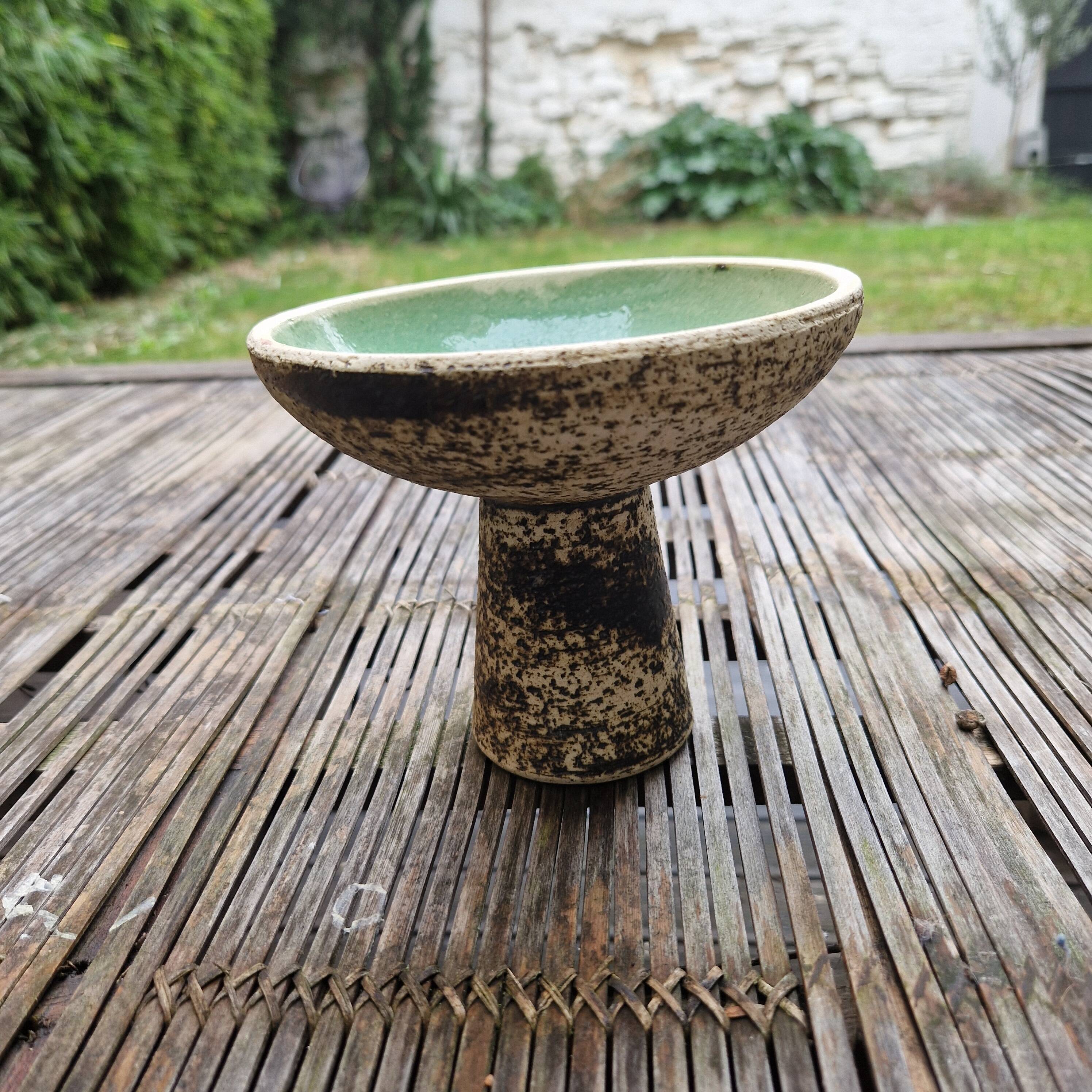 P groenwelt, brutalist ceramic candlestick '60