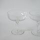 set of 4 very large champagne glasses in engraved crystal 1950 12 x 11 cm