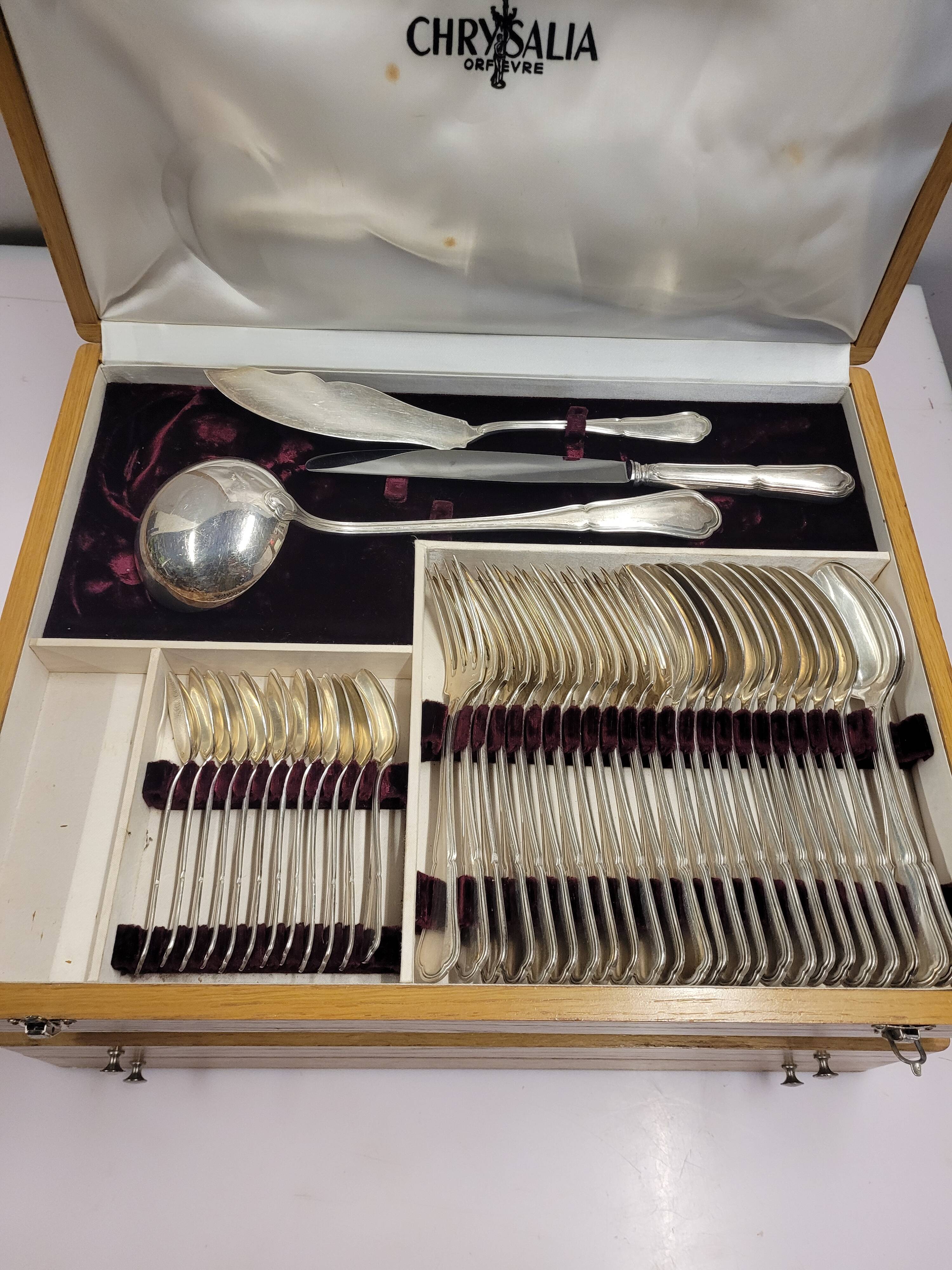 Cutlery set 170 pieces in chrome metal Goldsmith Chrysalia