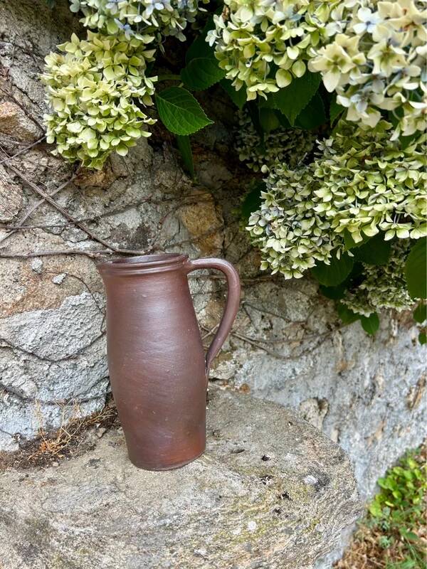 Brown stoneware jug