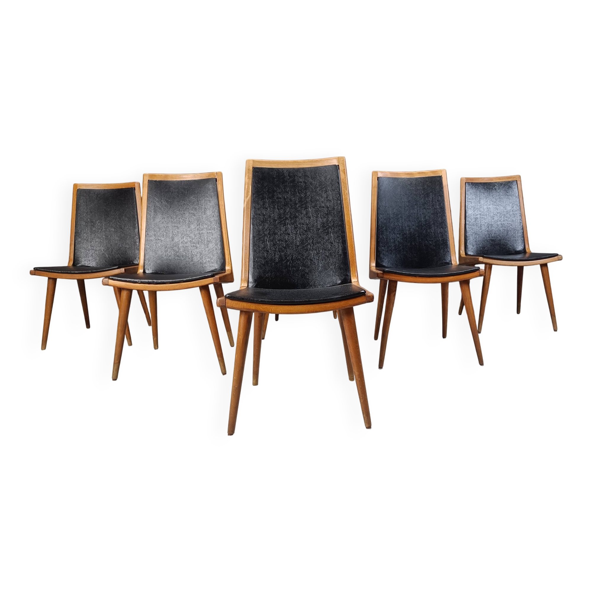 Mid century italian dining chairs, set of 6 - 1950s