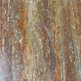 Vintage coffee table chrome steel and brass marble top Italy circa 1970