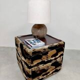 Vintage camouflage box cabinet table nightstand