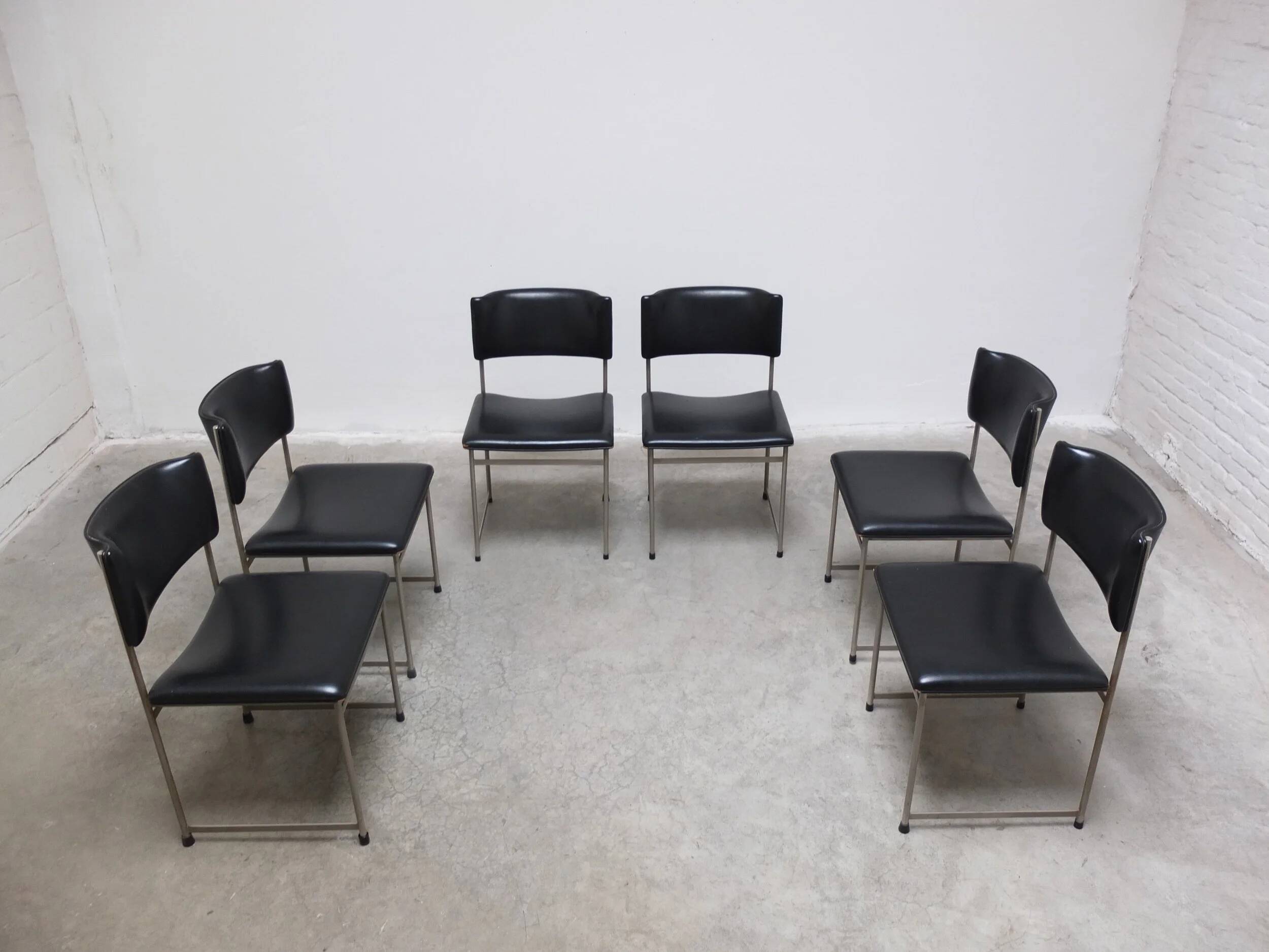Set of 6 'SM08' dining chairs by Cees Braakman for Pastoe, 1960s
