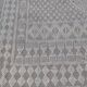Handmade grey and white mergoum rug in pure wool 210x110cm