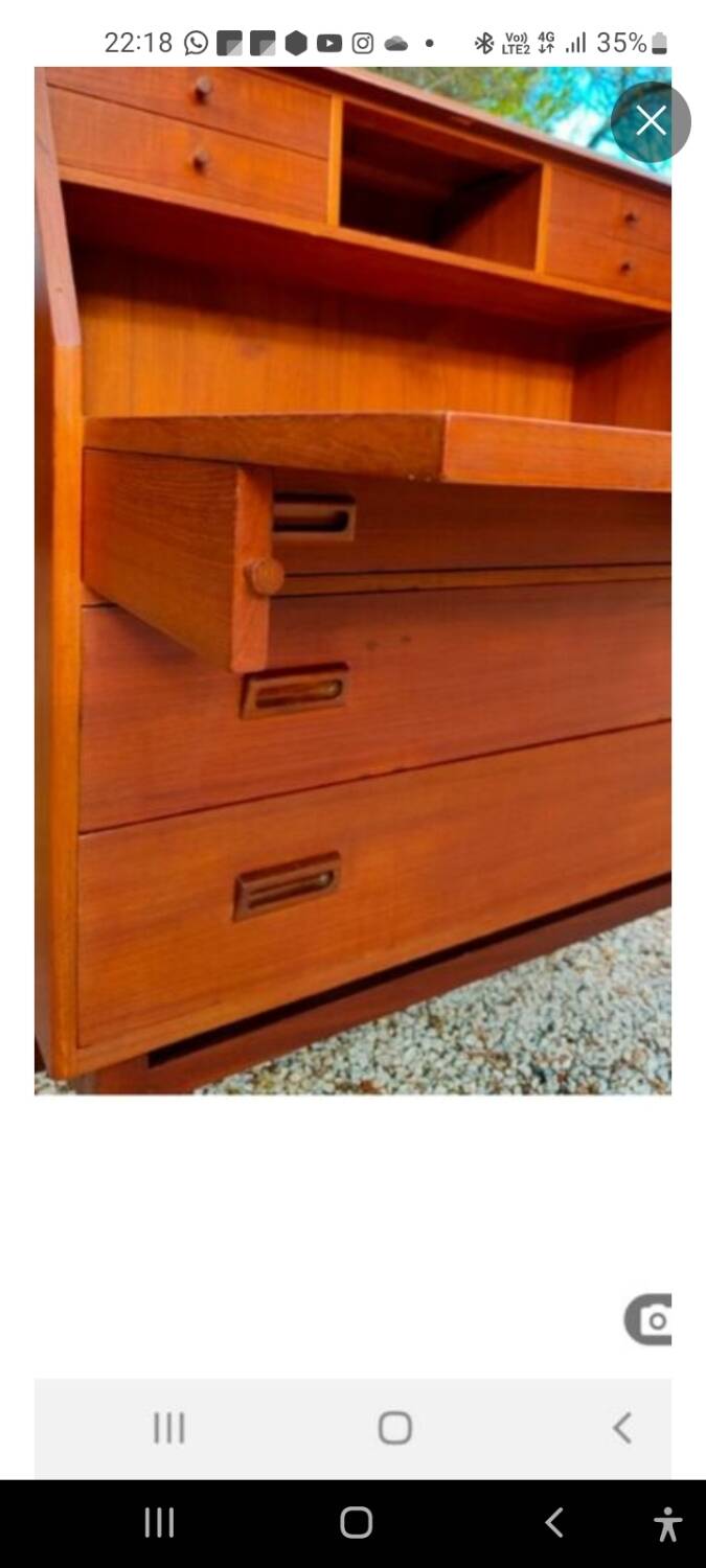 Arne Wahl Iversen Scandinavian secretary desk 1950-70